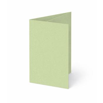 Trippelkarte - Leporello 250g/m² DIN B6 3-Fach in recycling kiwi