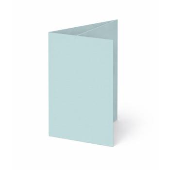 Trippelkarte - Leporello 210g/m² DIN B6 3-Fach in struktur puderblau