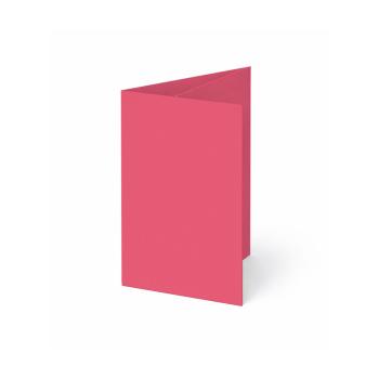 Trippelkarte - Leporello 240g/m² DIN A6 3-Fach in fuchsia