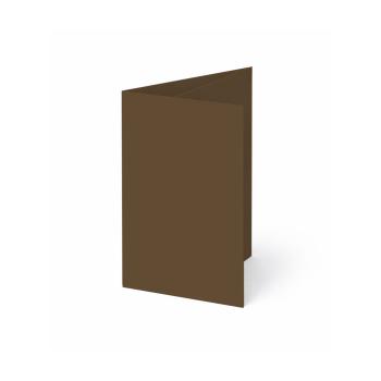 Trippelkarte - Leporello 220g/m² DIN A6 3-Fach in braun