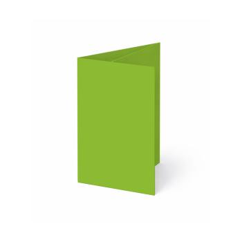 Trippelkarte - Leporello 240g/m² DIN A6 3-Fach in grasgrün