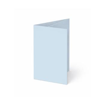 Trippelkarte - Leporello 240g/m² DIN A6 3-Fach in hellblau