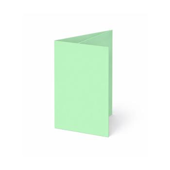 Trippelkarte - Leporello 240g/m² DIN A6 3-Fach in pastell grün