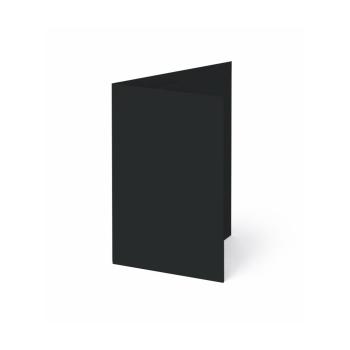 Trippelkarte - Leporello 240g/m² DIN A6 3-Fach in schwarz