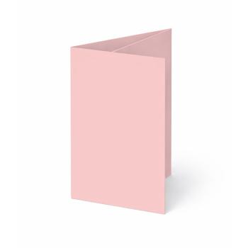 Trippelkarte - Leporello 240g/m² DIN B6 3-Fach in babypink