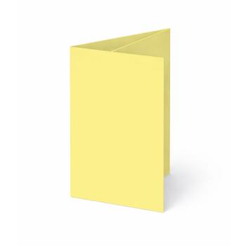 Trippelkarte - Leporello 240g/m² DIN B6 3-Fach in gelb