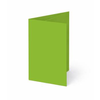 Trippelkarte - Leporello 240g/m² DIN B6 3-Fach in grasgrün