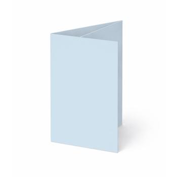 Trippelkarte - Leporello 240g/m² DIN B6 3-Fach in hellblau