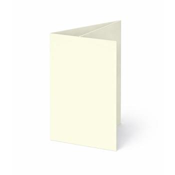 Trippelkarte - Leporello 240g/m² DIN B6 3-Fach in hellcreme