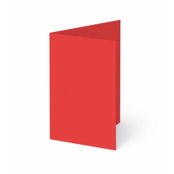 Trippelkarte - Leporello 240g/m² DIN B6 3-Fach in rot