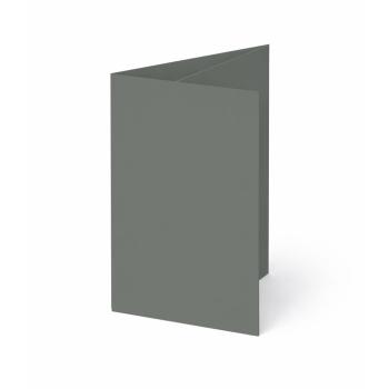 Trippelkarte - Leporello 220g/m² DIN B6 3-Fach in schiefergrau