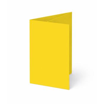 Trippelkarte - Leporello 240g/m² DIN B6 3-Fach in sonnengelb