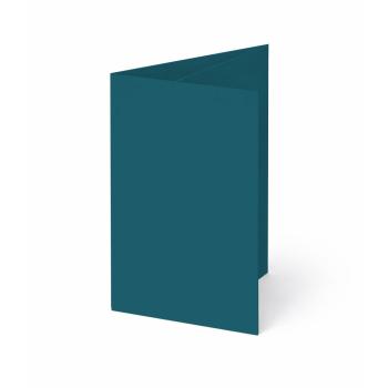 Trippelkarte - Leporello 225g/m² DIN B6 3-Fach in tiefseeblau