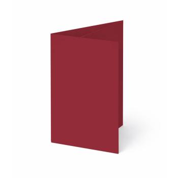 Trippelkarte - Leporello 220g/m² DIN B6 3-Fach in weinrot