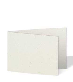 Doppelkarte - Faltkarte 250g/m² DIN B6 quer in natur wollweiss