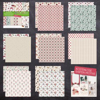 Preview: Designpapier 12"x12" beidseitig bedruckt "Wonderful Christmas"