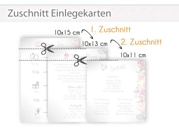 Zuschnitt Einlegekarten