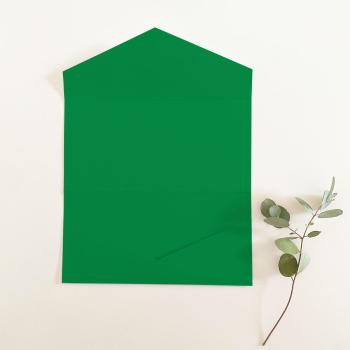 Pocketfold-Karte DIN Lang Premium-Karton "Weihnachtsgrün" Basic Line