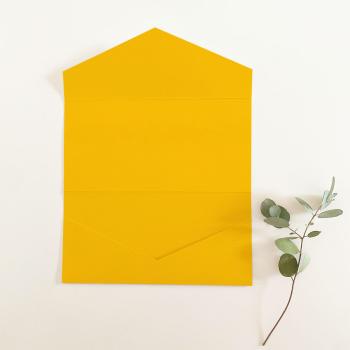 Pocketfold-Karte DIN Lang Struktur-Karton "Struktur Honiggelb" Basic Line
