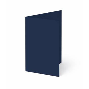 Trippelkarte - Leporello 240g/m² DIN B6 3-Fach in nachtblau
