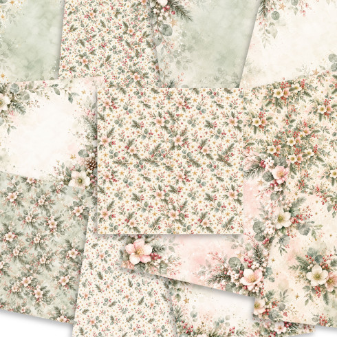 Preview: LaCreativ - Designpapier "Festliches Blütenkleid" Paper Pack 12x12" - 12 Bogen