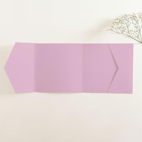 Pocketfold-Karte Quer-Format quadratisch (15x15) Struktur-Karton "Struktur Flieder" Basic Line