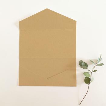 Pocketfold-Karte DIN Lang Recycling-Karton "Kraft Sand" Basic Line