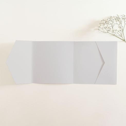 Pocketfold-Karte Quer-Format quadratisch (15x15) Premium-Karton "Lichtgrau" Basic Line