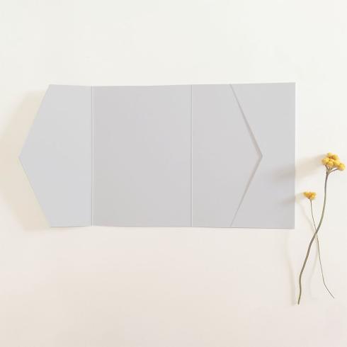 Pocketfold-Karte B6 seitlich Premium-Karton "Lichtgrau" Basic Line