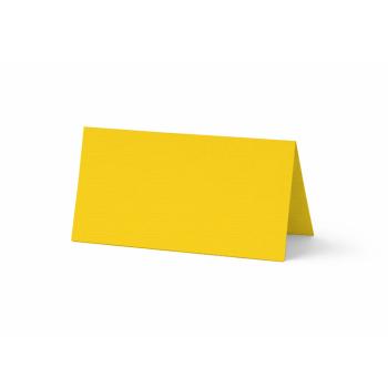 Tischkarte - Platzkarte 9 x 5 cm 210g/m² in struktur honiggelb