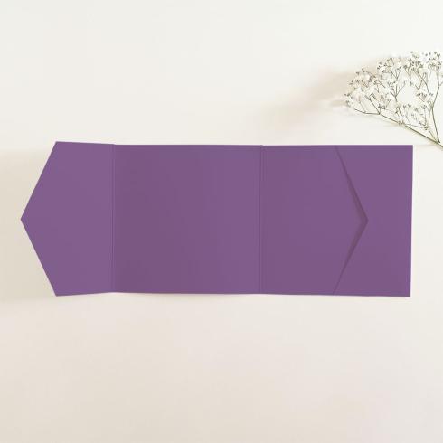 Pocketfold-Karte Quer-Format quadratisch (15x15) Premium-Karton "Violett" Basic Line