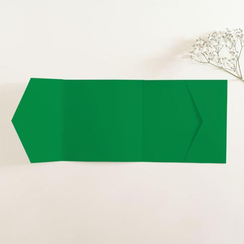 Pocketfold-Karte Quer-Format quadratisch (15x15) Premium-Karton "Weihnachtsgrün" Basic Line