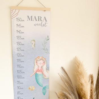 Preview: Messleiste "Meerjungfrau" | Messlatte | Geschenkidee | Personalisiertes Geschenk | Kinderzimmerdeko