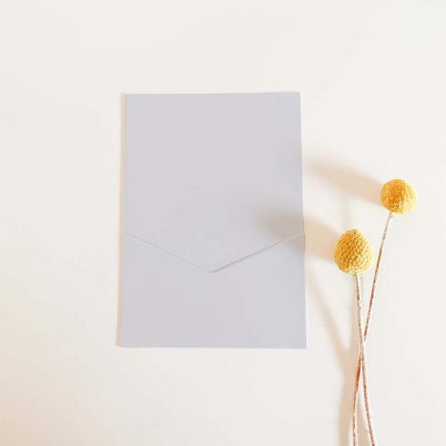 Simple-Pocket-Karte B6 Premium-Karton "Lichtgrau"