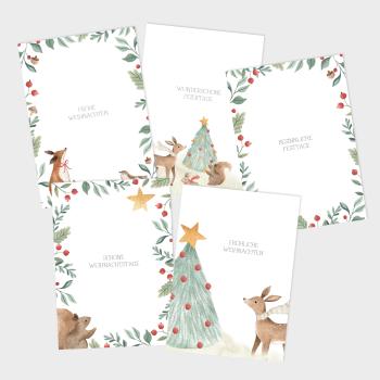 Weihnachtskarten-Bundle DIN A6 "Winter Wonderland" | Grußkarten-Set | Postkarten