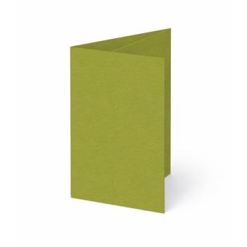 Trippelkarte - Leporello 220g/m² DIN B6 3-Fach in kraft grün