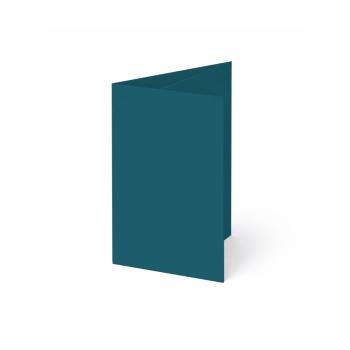 Trippelkarte - Leporello 225g/m² DIN A6 3-Fach in tiefseeblau