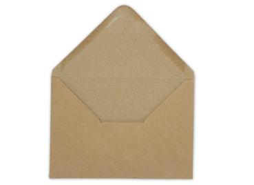 Preview: Briefumschläge - Briefhüllen in recycling natur, DIN B6+ 120g/m² oF, Nassklebung
