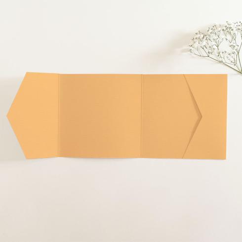 Pocketfold-Karte Quer-Format quadratisch (15x15) Struktur-Karton "Struktur Caramel" Basic Line
