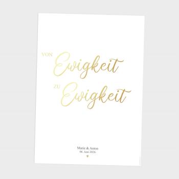 Preview: Metallicposter "Ewigkeit"  | Goldposter | Familienposter | Personalisiertes Poster | Wanddeko