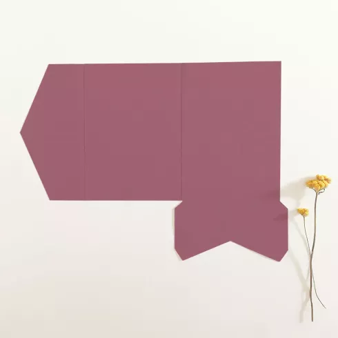 Preview: Pocketfold-Karte B6 Premium-Karton "Himbeere" Exklusiv Line