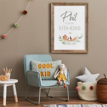 Preview: Kita-Kind-Poster "Waldtiere" | Einschulung | Meilensteintafel | Geschenk 1. Geburtstag | Personalisiertes Geschenk