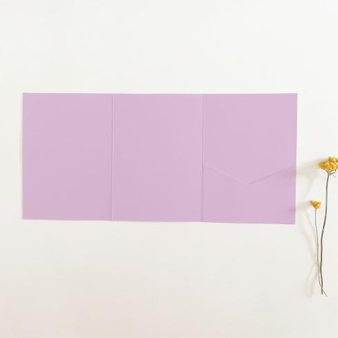 Pocketfold-Karte B6 Tripple Premium-Karton "Lavendel" Basic Line
