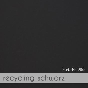 Preview: Passepartoutkarte oval 3-Fach DIN A6 in recycling schwarz