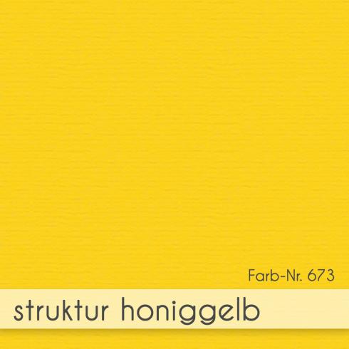 Preview: Passepartoutkarte rechteck 3-Fach DIN A6 in struktur honiggelb