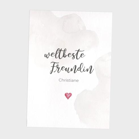 Preview: Spruchposter "weltbeste Freundin" | Geschenkidee | Personalisiert  | individuelles Bild | Wanddeko