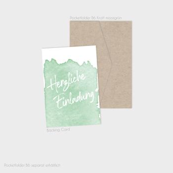Preview: Backing-Card "Watercolor-Brush | Pistazie" 11x16