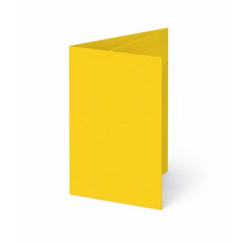 Trippelkarte - Leporello 210g/m² DIN B6 3-Fach in struktur honiggelb