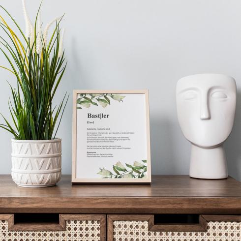 Preview: Definitionsposter "Bastler 2" | Geschenkidee | Personalisiert  | individuelles Bild | Wörterbuch
