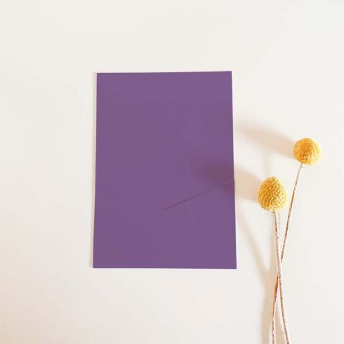 Simple-Pocket-Karte B6 Premium-Karton "Violett"
